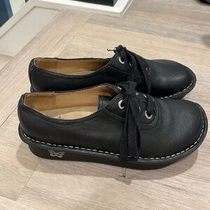 Alegria Women's black Leather Oxford ABBI Shoe ABB-601 Sz 37 or 7.5 nursing